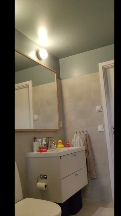 If you haven't gotten dick in a while, bring a suction dildo to the shower | Clip 1