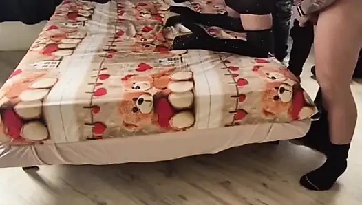 Супер трио мужчин и горячая латина