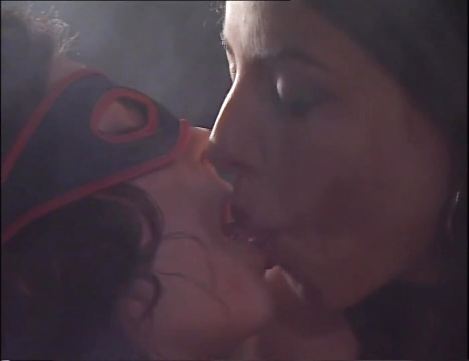 Two Beautiful Lesbian Mistresses Lick and Masturbate Their Pussy in Front of a Horny Slave