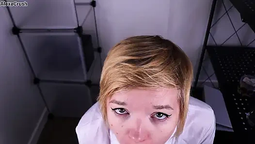 Caught in the Stockroom POV Blowjob