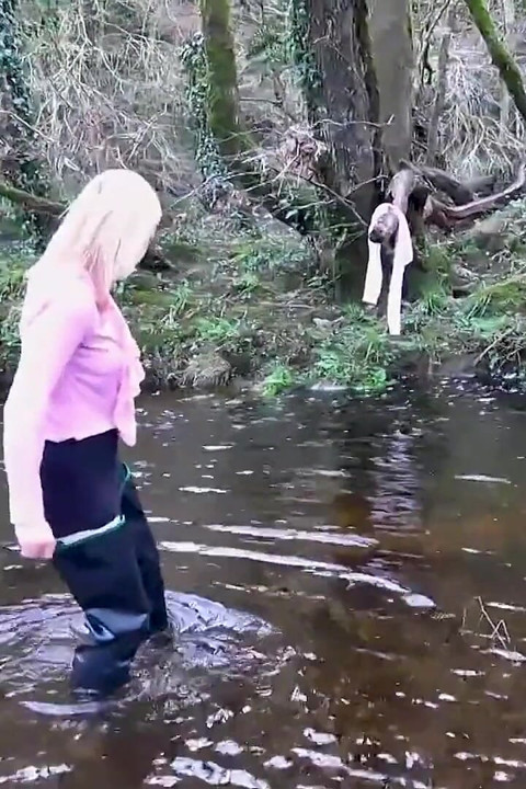 Secretary's White Tights Drenched in Waders Gone Wrong