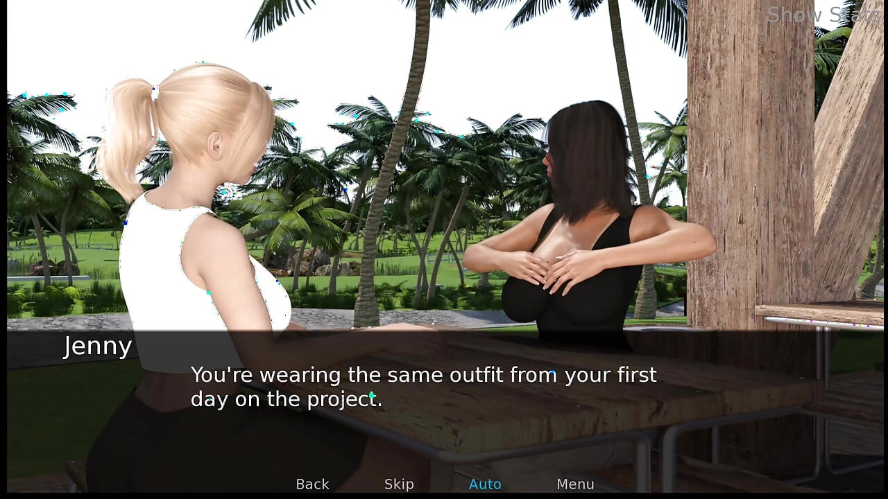 Gorąca żona projektu - zabawa z cyckami Jenny na zewnątrz