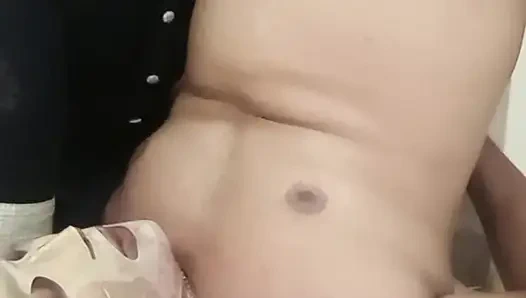 Naughty Wife Blowjob To Husband When He Doing Yoga and Cum Slowing on His Face