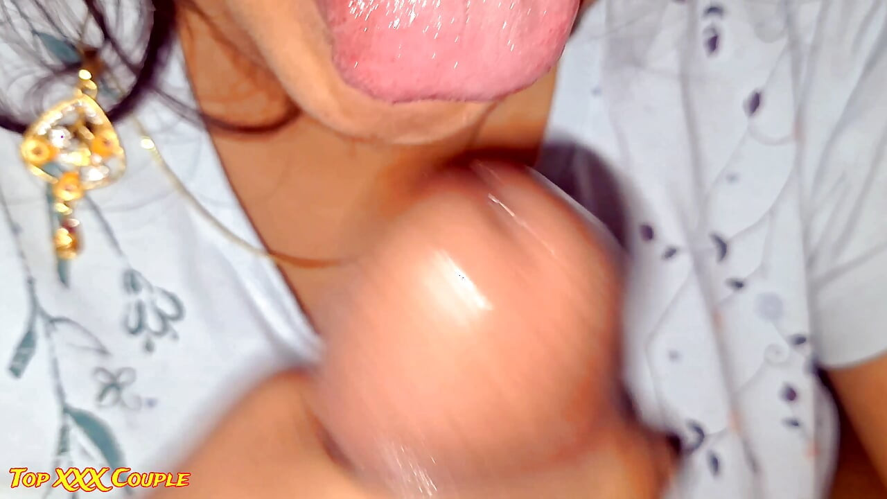 Cute girlfriend blowjob me and hot cum in mouth.