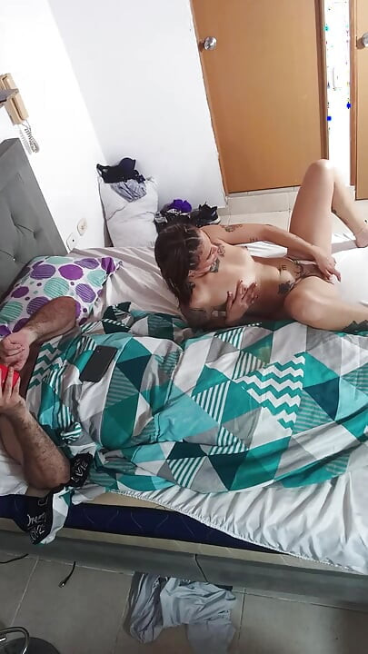 I masturbate my vagina in front of my husband.