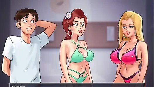 Summertime Saga I fuck my Stepsis with my friends in a 3some xxx