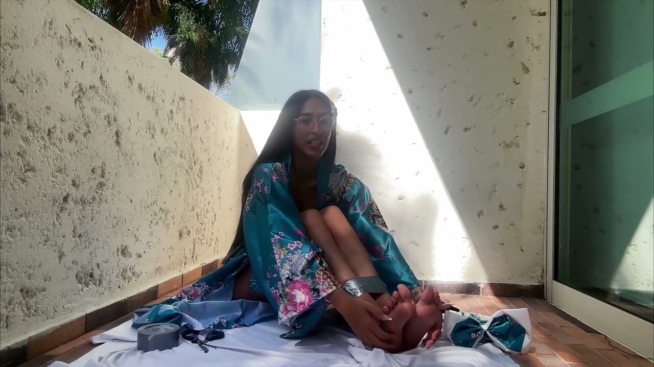 Ancient Asian Self Bondage 4K Giselle Amore Solo Ritual Fantasy!