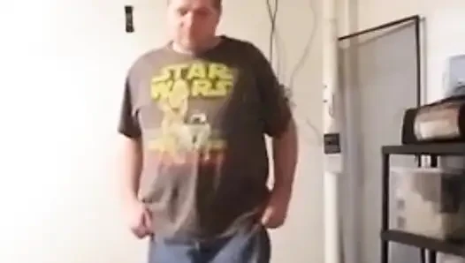 Chubby Boy Strips Naked and Jacks Off