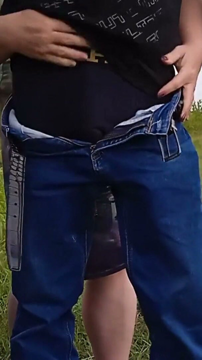 I filmed my mother-in-law's public masturbation, after which she jerks off my dick | Clip 1