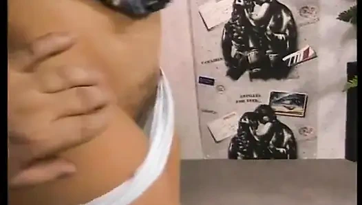 Cute brunette fisted and dildoed