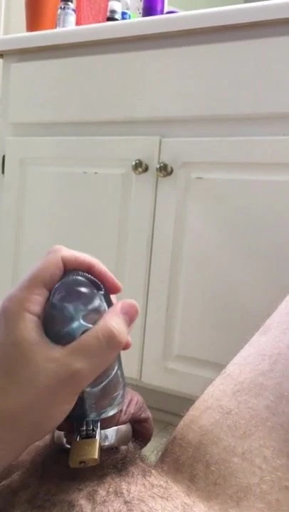 Male chastity orgasm BDSM