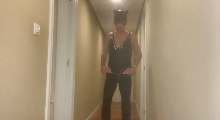 Parade around the house in my wife's new swimsuit