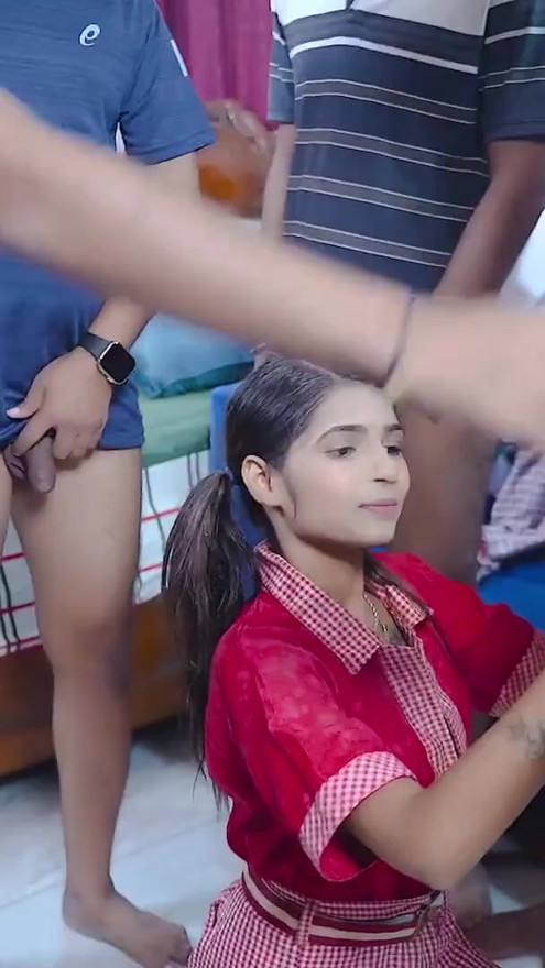 Desi Indian Horny School Girl VS All Tharki Uncles and Multiple Facial Cumshots on Her Face ( Full Movie in Hindi Audio ) | Clip 1