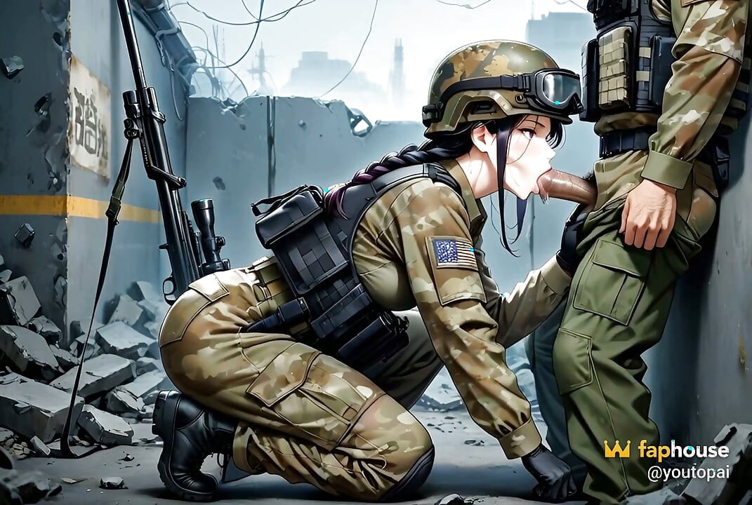 Military Girl Realized Love Is Better Than War - Hard Fuck in the Ai Combat Zone