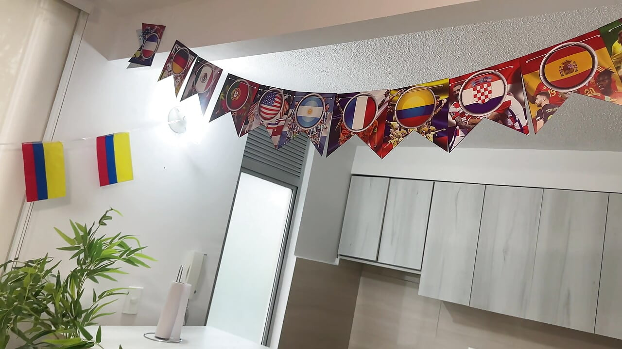 My horny Latina best friend is waiting for me without underwear and betting her rich wet pussy if her team wins. 2026 World Cup special!