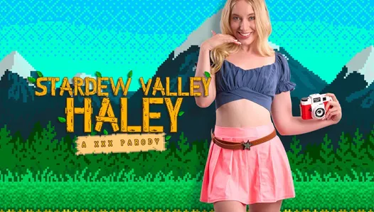 VRCOSPLAYX Kallie Taylor dans le rôle de STARDEW VALLEY HALEY est une villageoise accro à une bite bien dure