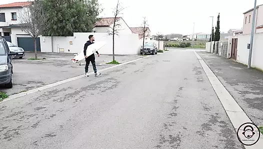 Charline the Seductress Gives in to Her Surfer Neighbor