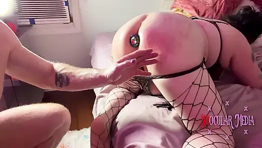 Goth MILF Tasty Havoc gets her Ass Spanked, Spit on, and Glazed with Cum