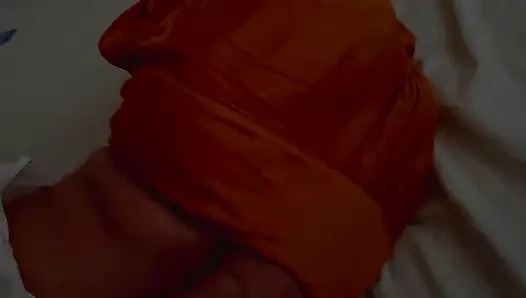 Indian MILF aunty tight pussy fucked by house worker in her bedroom