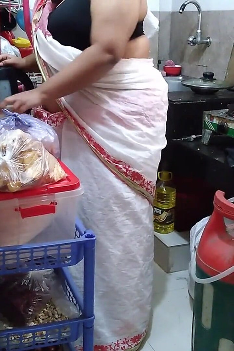 Indian Maid Fucked by the Owner While Cooking in Kitchen