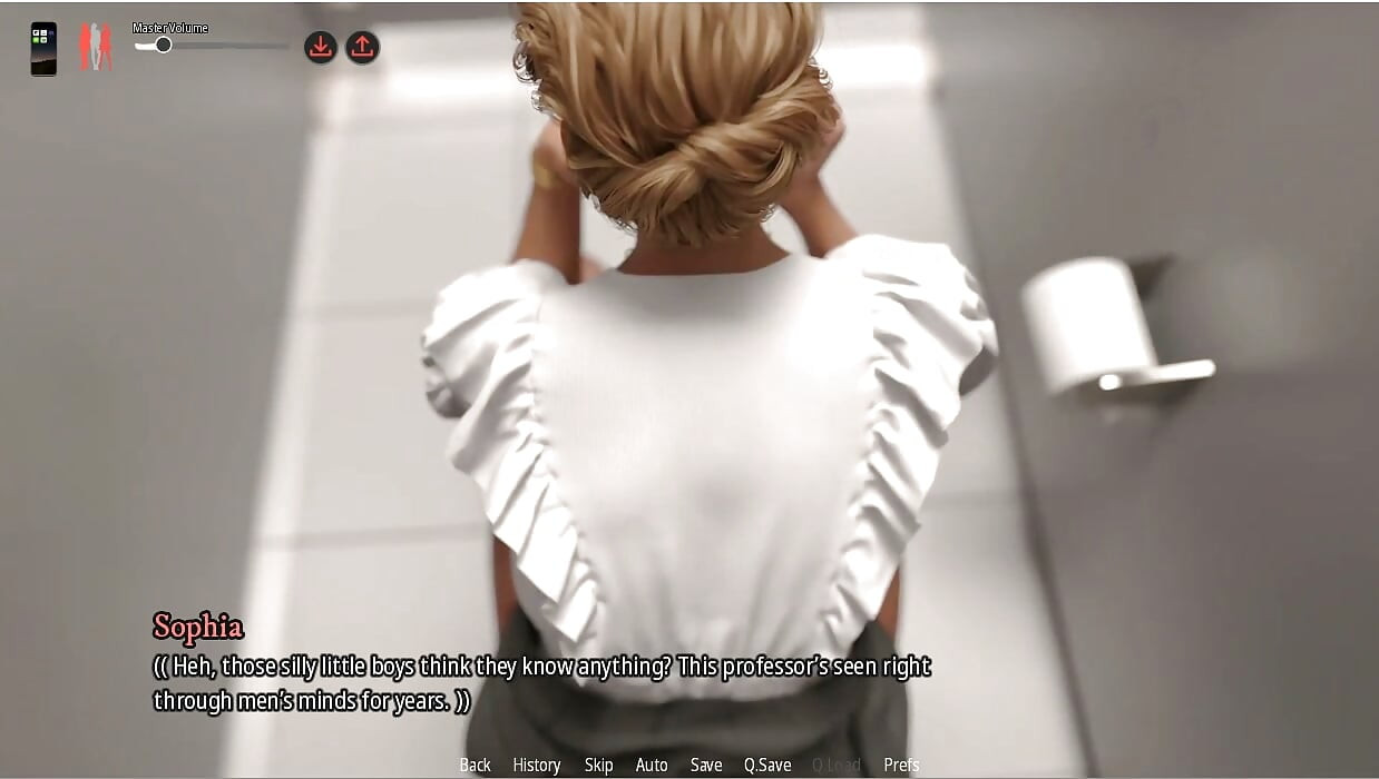 Milfheim - Gameplay - Roleplay - Professor Teasing, Public Boobs Exposure