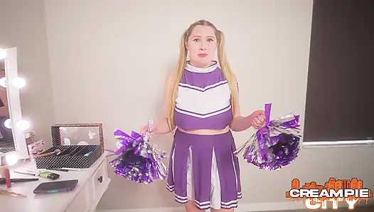 Big Tit Cheerleader Emma Shay Loves to Suck Black Dick, Getting Fucked, and Getting a Creampie!