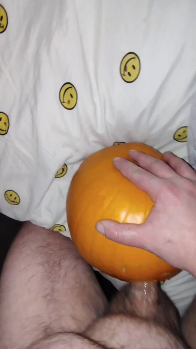 Sexual intercourse with a pumpkin