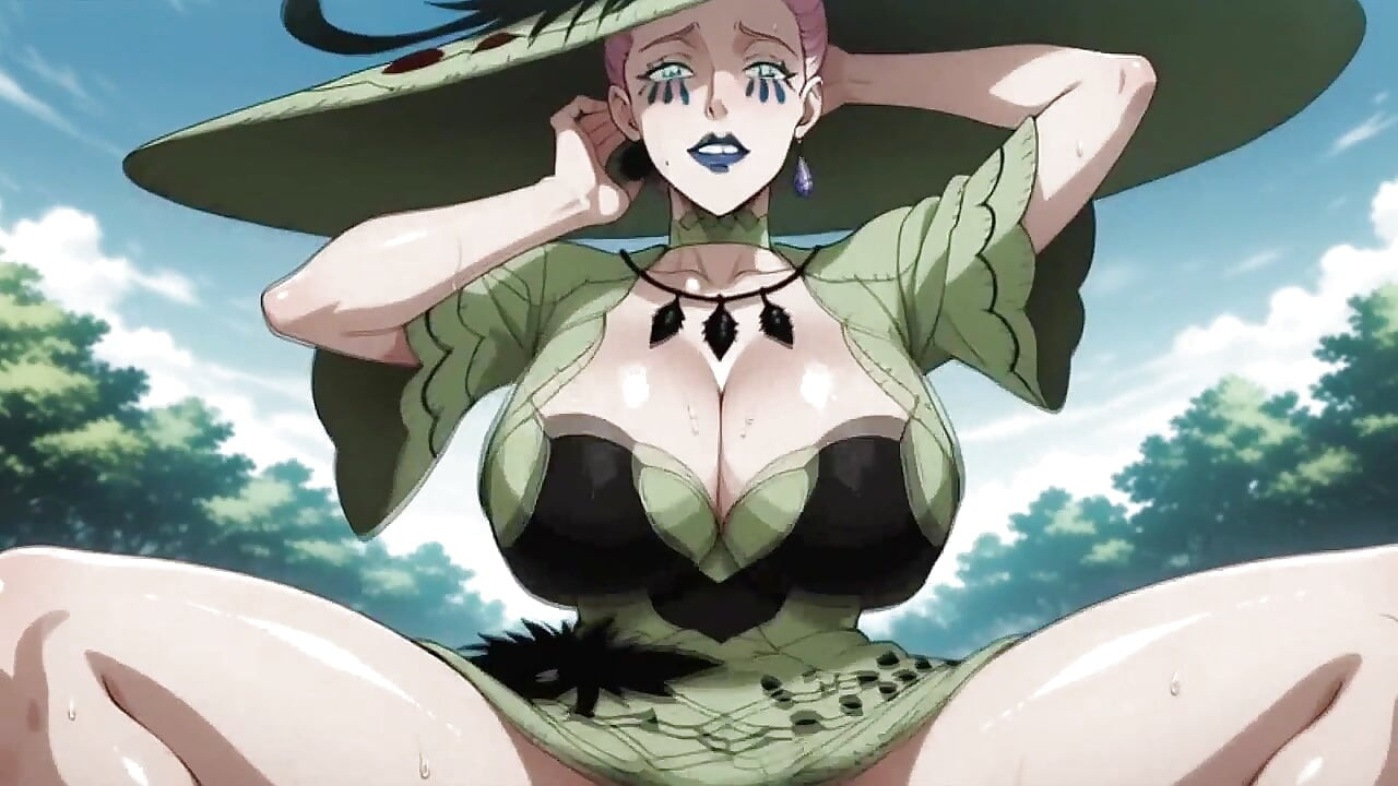 Rainha das bruxas preta Clover Hentai (inteligência artificial)