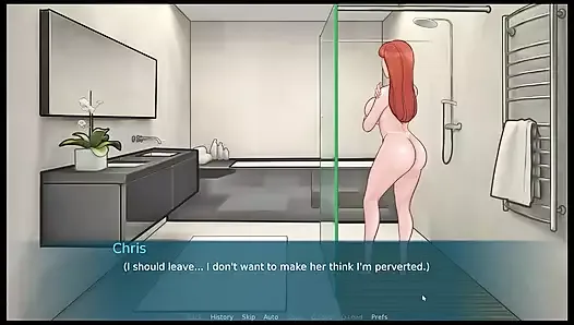 Sexnote - toutes les scènes de sexe, jeu porno hentai tabou, épisode 10, facial énorme sur le visage rousse de sa demi-sœur