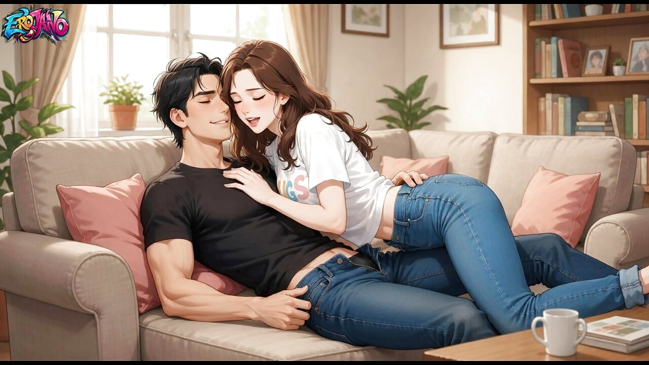 Ich habe die stiefschwester meiner freundin (19) gefickt, während sie hentai-anime beobachtete
