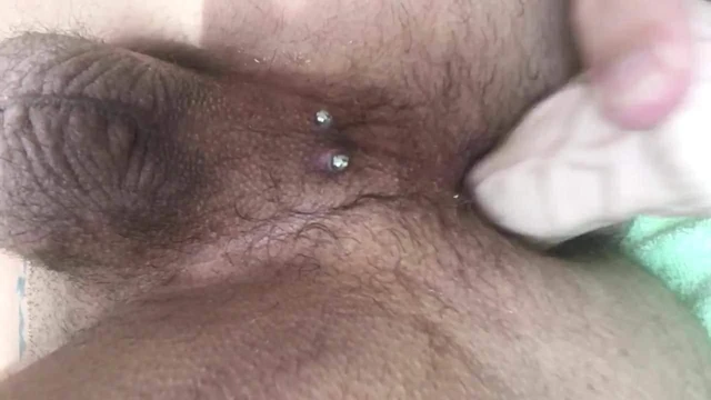 fucking my hairy pierced hole