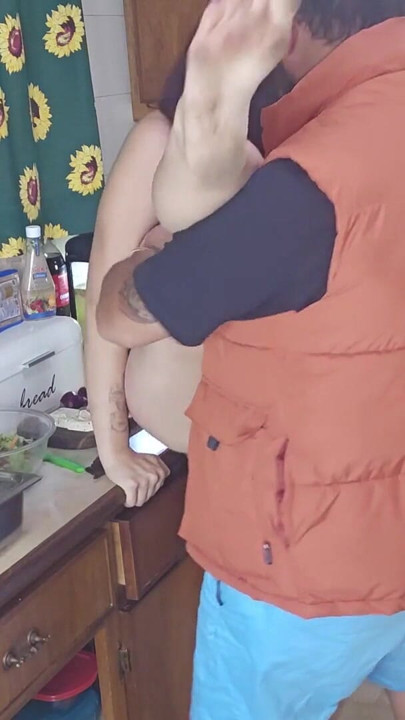 Bored and ignored girlfriend fucked while making dinner | Clip 1