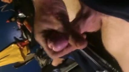 stroking hard dick