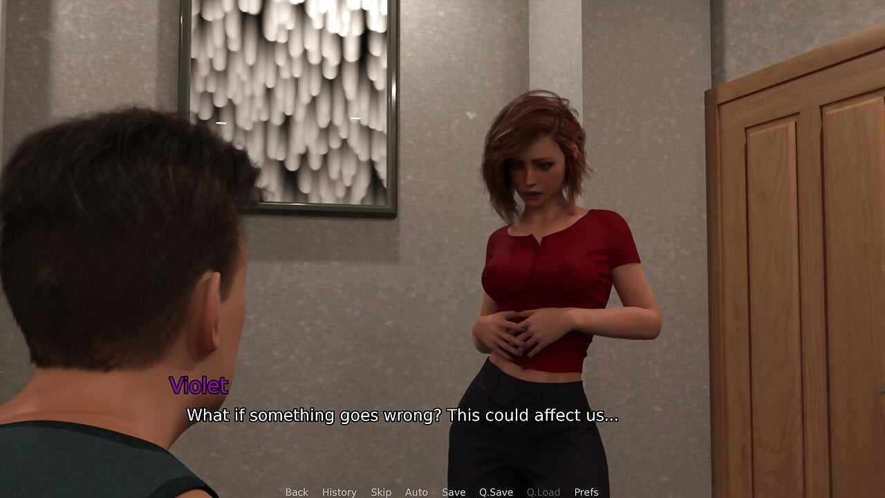 New Neighborhood V0.9 - Parte 2b: Violet começa a praticar sexo a três com Ted Usando um grande vibrador