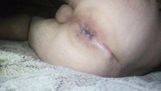 Solo me. Masturbating and play with tiny virgin asshole