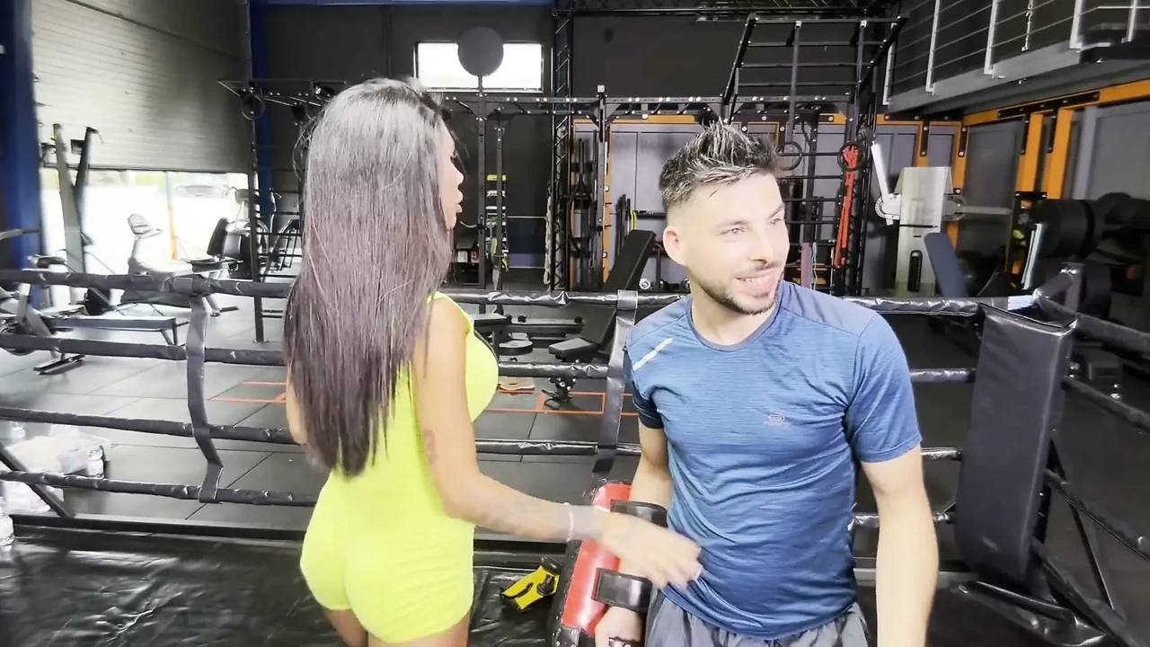 Hot Threesome at the Gym with My Trainer and His Girlfriend