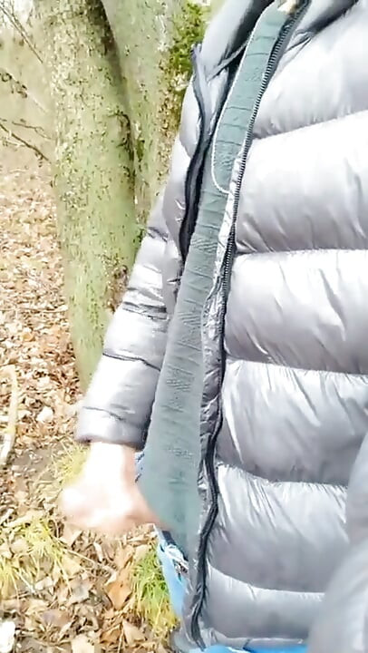 Two Cumshots While Walking Outdoor - Cum After Cum
