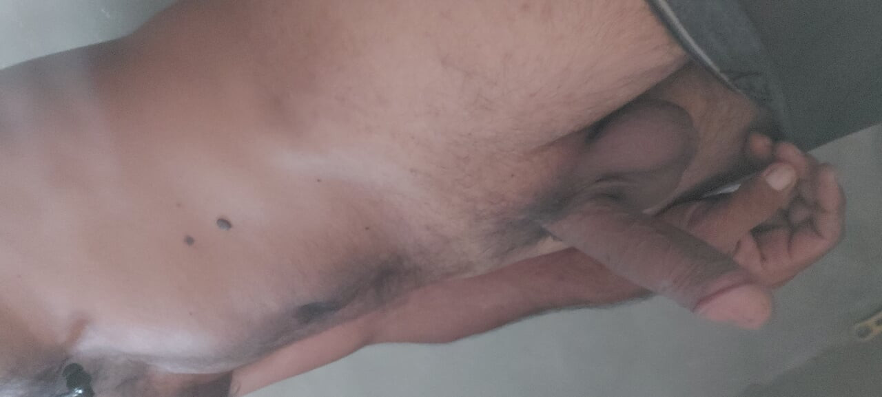 Home alone! Milking my cock by myself..