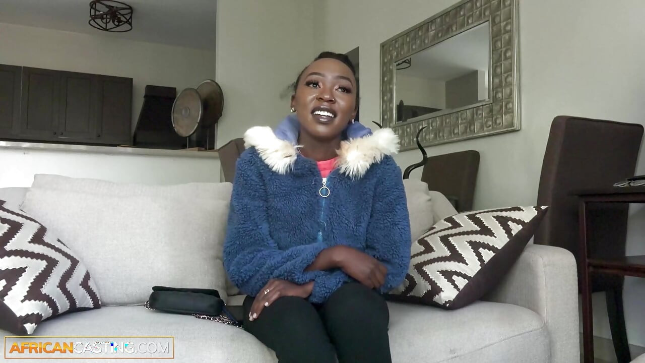 This HOMESCHOOLED EBONY TEEN said her parents were strict... ended up stretched wide on my couch