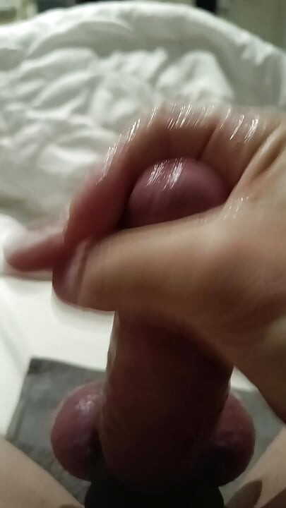 Jerking off with passion