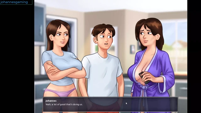 Summertime saga - extra classes are helping big beatyfull boobs