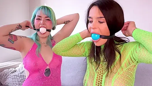 Terikat untuk pekerjaan: Kompetisi Bondage Lesbian (4k + Bts)