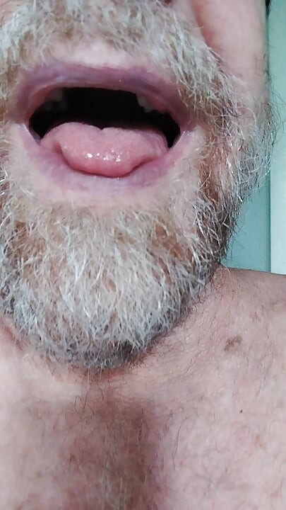 Close up mouth and tongue action