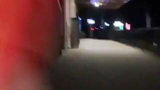 Nude walk on trainstations