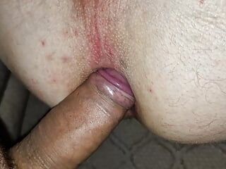Dick in ass and cum fucked without a condom femboy !