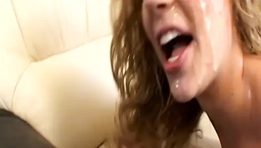 Блондинка, Букаке, Минет Оргия С Обильным Извержением Спермы