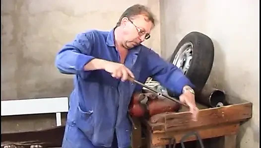 Young twink seducing old pal's dick