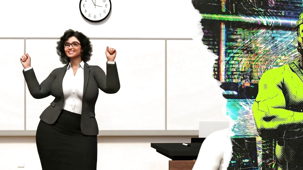 Thick Booty Trans Professor Gets Gang Banged by the Janitors