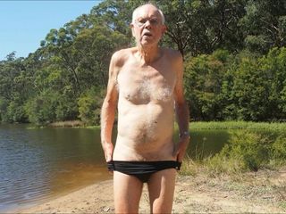 old man skinny dips