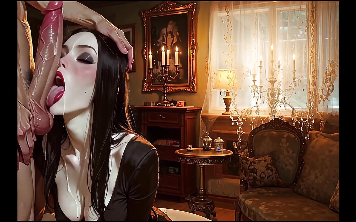 Japanse emo-milf zuigt en neukt een enorme lul